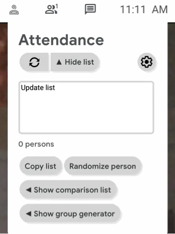 Google Meet cheat sheet with attendance hack