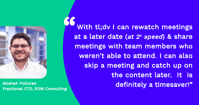 tl;dv is a Google Meet recording Google Chrome extension.